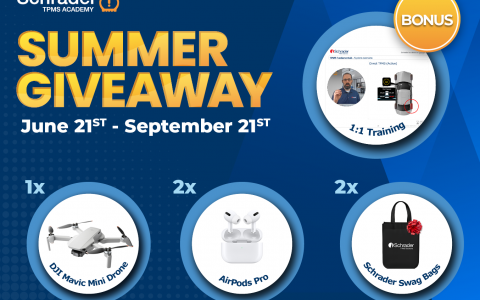 Schrader TPMS Academy Launches New Summer Giveaway 